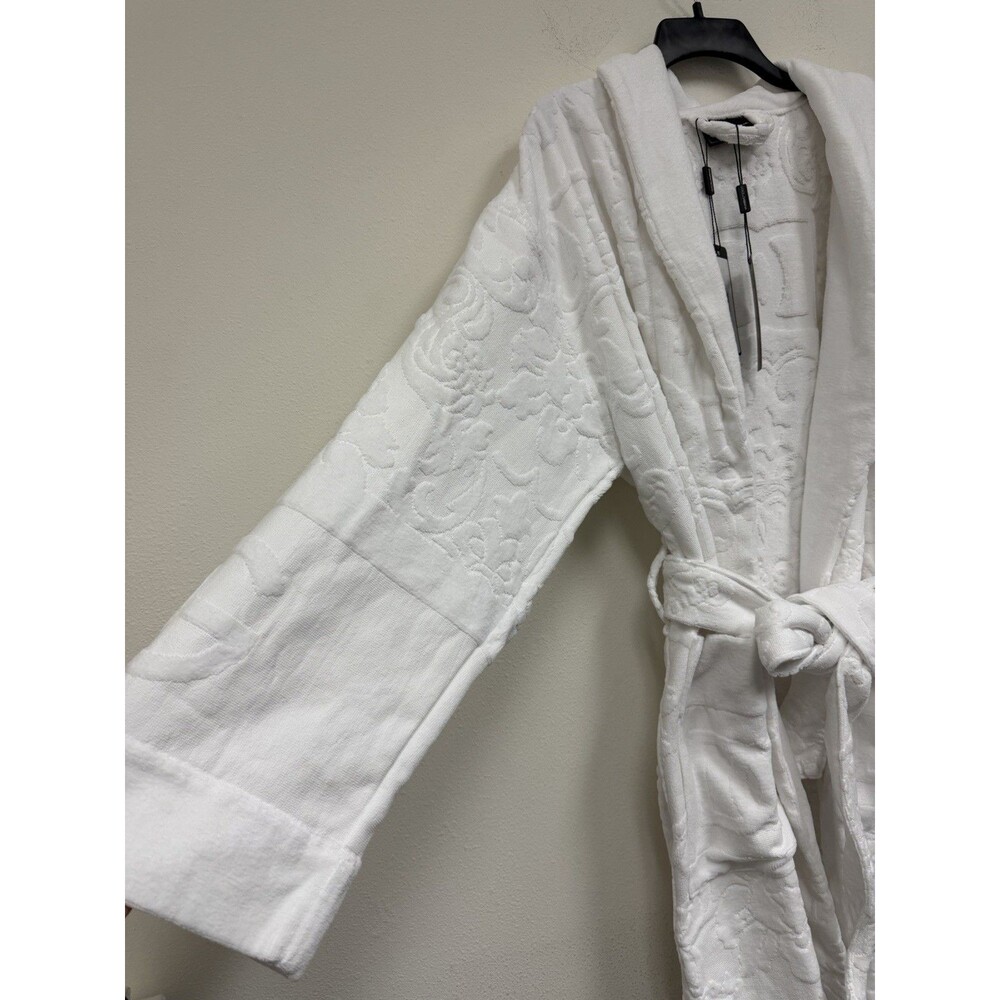 Dolce & Gabbana Casa Dg Logo Jacquard Bath Robe Large White $595 View 6